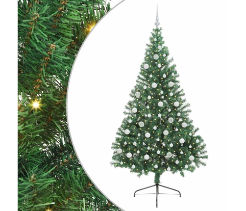 Mākslīgais Led Ziemassvētku Eglīte Su 300 Led Zaļa 210 Cm Pvc Vidaxl