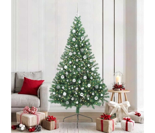 Mākslīgais Led Ziemassvētku Eglīte Su 300 Led Zaļa 210 Cm Pvc Vidaxl