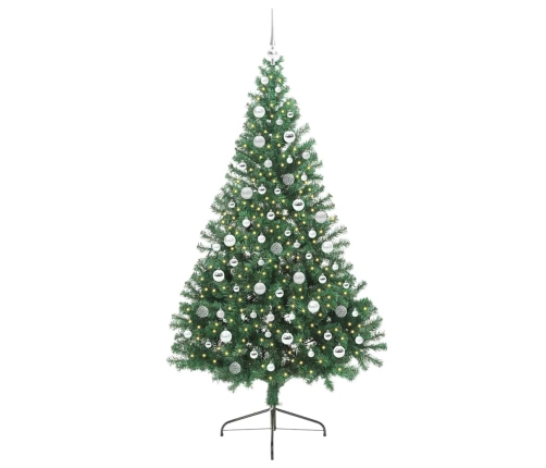 Mākslīgais Led Ziemassvētku Eglīte Su 300 Led Zaļa 210 Cm Pvc Vidaxl