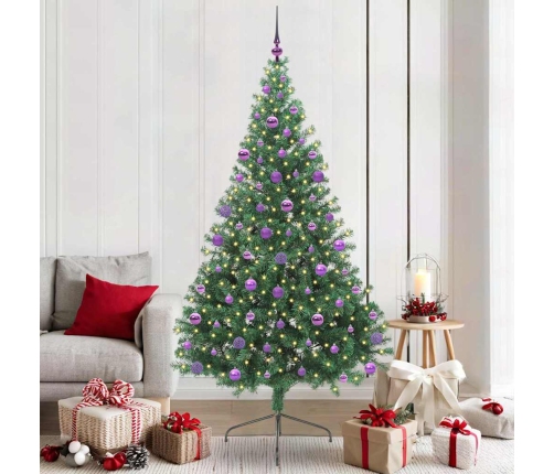 Mākslīgais Led Ziemassvētku Eglīte Su 300 Led Zaļa 210 Cm Pvc Vidaxl