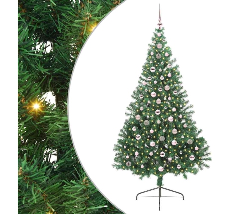 Mākslīgais Led Ziemassvētku Eglīte Su 300 Led Zaļa 240 Cm Pvc Vidaxl