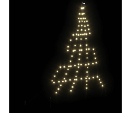 Led Ziemassvētku Koks Su 112 Led Silti Balts 511 Cm Metāla Vidaxl