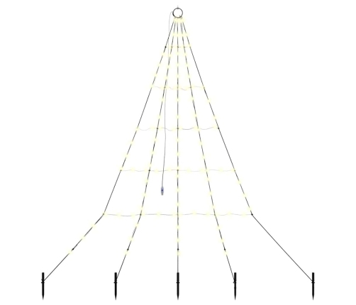 Led Ziemassvētku Koks Su 112 Led Silti Balts 511 Cm Metāla Vidaxl