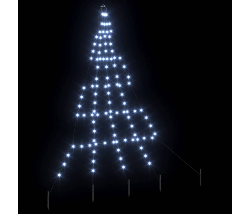 Led Ziemassvētku Koks Su 112 Led Vēsi Balts 511 Cm Metāla Vidaxl