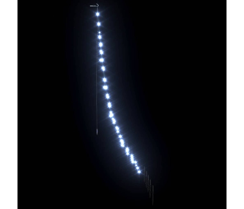 Led Ziemassvētku Koks Su 112 Led Vēsi Balts 511 Cm Metāla Vidaxl