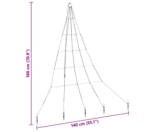 Led Ziemassvētku Koks Su 112 Led Vēsi Balts 511 Cm Metāla Vidaxl