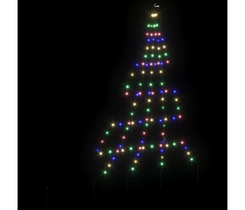 Led Ziemassvētku Koks Su 112 Led Daudzkrāsains 511 Cm Metāla Vidaxl