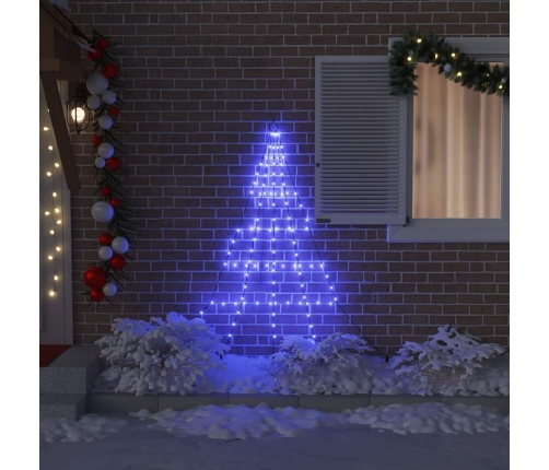 Led Ziemassvētku Koks Su 112 Led Zila 511 Cm Metāla Vidaxl