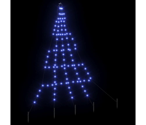 Led Ziemassvētku Koks Su 112 Led Zila 511 Cm Metāla Vidaxl