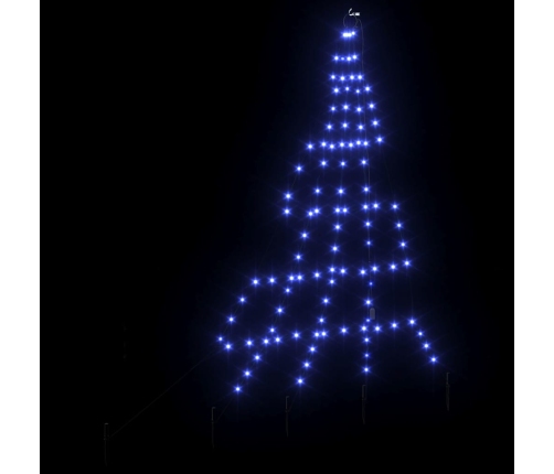 Led Ziemassvētku Koks Su 112 Led Zila 511 Cm Metāla Vidaxl