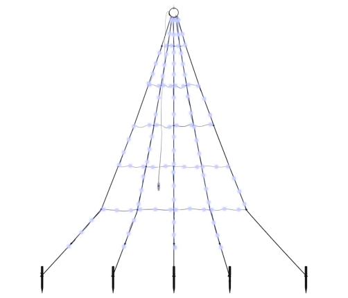 Led Ziemassvētku Koks Su 112 Led Zila 511 Cm Metāla Vidaxl