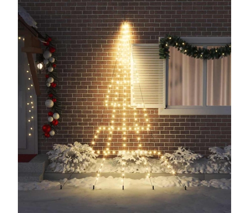 Led Ziemassvētku Koks Su 168 Led Silti Balts 511 Cm Metāla Vidaxl