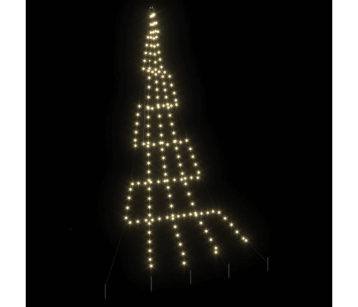 Led Ziemassvētku Koks Su 168 Led Silti Balts 511 Cm Metāla Vidaxl