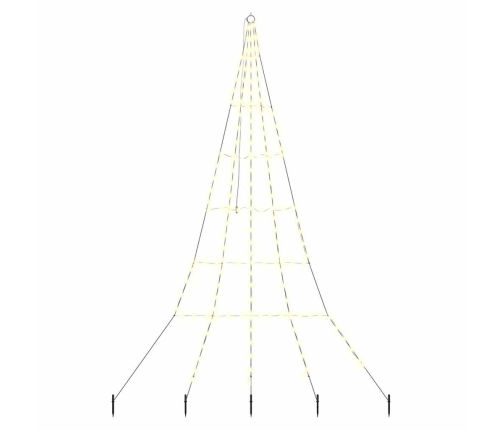 Led Ziemassvētku Koks Su 168 Led Silti Balts 511 Cm Metāla Vidaxl
