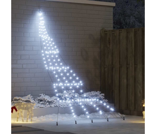 Led Ziemassvētku Koks Su 168 Led Vēsi Balts 511 Cm Metāla Vidaxl