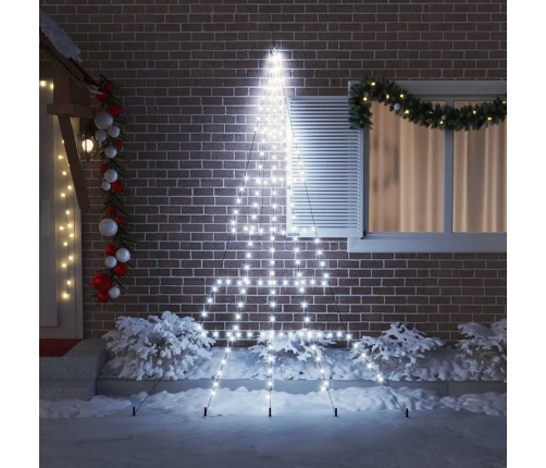 Led Ziemassvētku Koks Su 168 Led Vēsi Balts 511 Cm Metāla Vidaxl