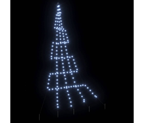 Led Ziemassvētku Koks Su 168 Led Vēsi Balts 511 Cm Metāla Vidaxl