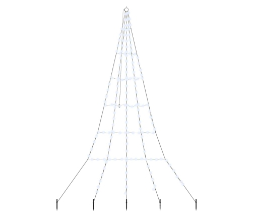 Led Ziemassvētku Koks Su 168 Led Vēsi Balts 511 Cm Metāla Vidaxl