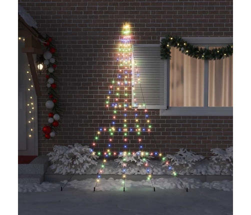 Led Ziemassvētku Koks Su 168 Led Daudzkrāsains 511 Cm Metāla Vidaxl