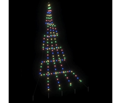 Led Ziemassvētku Koks Su 168 Led Daudzkrāsains 511 Cm Metāla Vidaxl