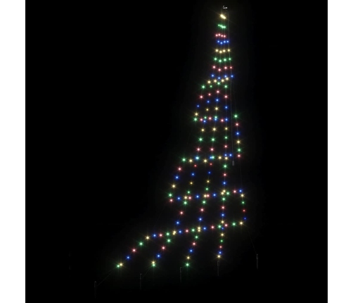 Led Ziemassvētku Koks Su 168 Led Daudzkrāsains 511 Cm Metāla Vidaxl