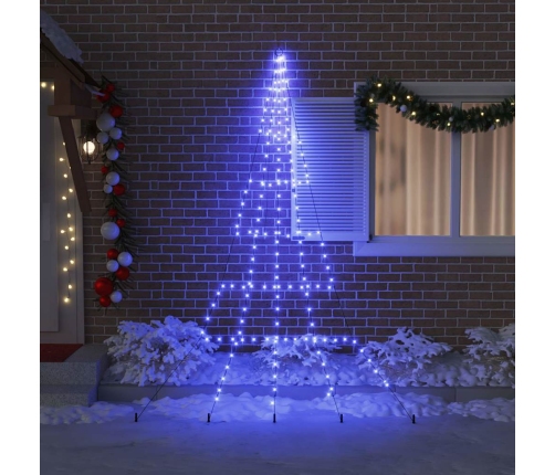 Led Ziemassvētku Koks Su 168 Led Zila 511 Cm Metāla Vidaxl