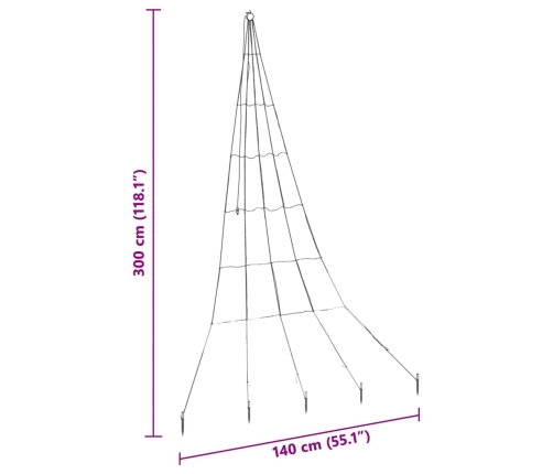 Led Ziemassvētku Koks Su 168 Led Zila 511 Cm Metāla Vidaxl