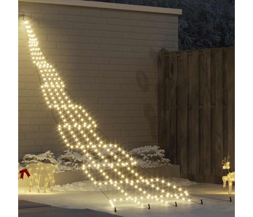 Led Ziemassvētku Koks Su 276 Led Silti Balts 511 Cm Metāla Vidaxl