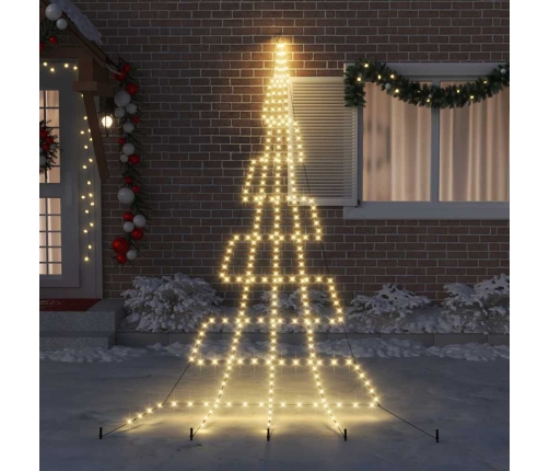 Led Ziemassvētku Koks Su 276 Led Silti Balts 511 Cm Metāla Vidaxl