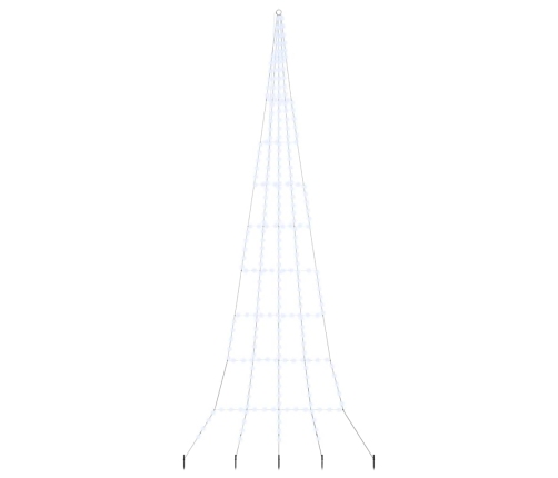 Led Ziemassvētku Koks Su 276 Led Vēsi Balts 511 Cm Metāla Vidaxl