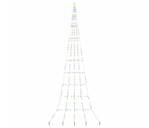 Led Ziemassvētku Koks Su 276 Led Daudzkrāsains 511 Cm Metāla Vidaxl