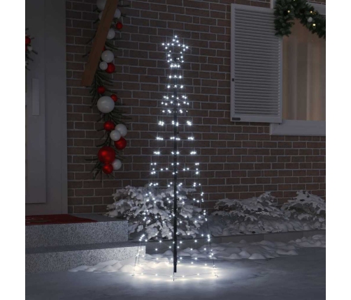 Led Ziemassvētku Koks Su 390 Led Vēsi Balts 250 Cm Dzelzs Vidaxl