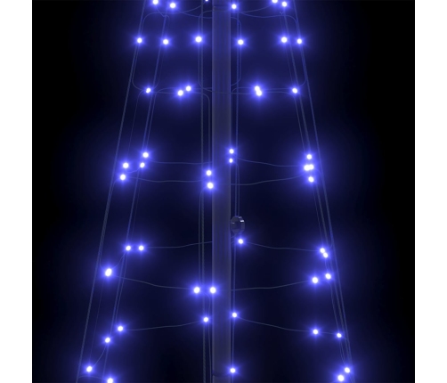 Led Ziemassvētku Koks Su 390 Led Zila 250 Cm Dzelzs Vidaxl