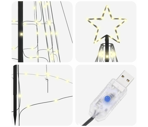 Led Ziemassvētku Koks Su 800 Led Silti Balts 400 Cm Dzelzs Vidaxl