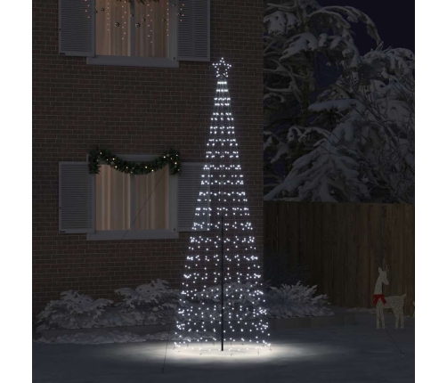 Led Ziemassvētku Koks Su 800 Led Vēsi Balts 400 Cm Dzelzs Vidaxl