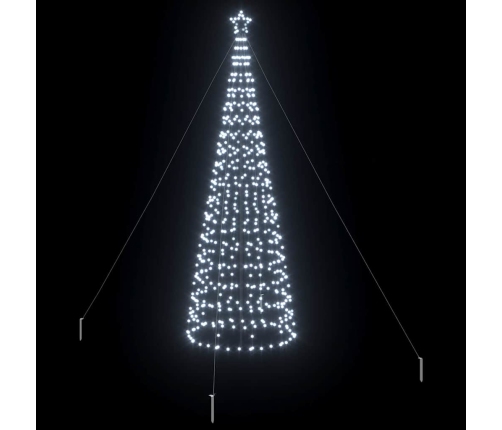 Led Ziemassvētku Koks Su 800 Led Vēsi Balts 400 Cm Dzelzs Vidaxl