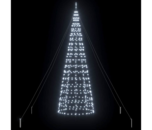 Led Ziemassvētku Koks Su 800 Led Vēsi Balts 400 Cm Dzelzs Vidaxl