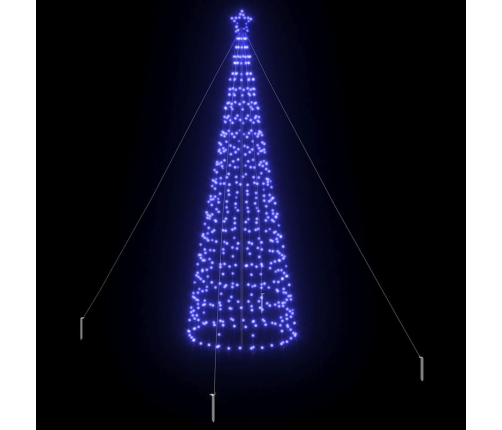 Led Ziemassvētku Koks Su 800 Led Zila 400 Cm Dzelzs Vidaxl