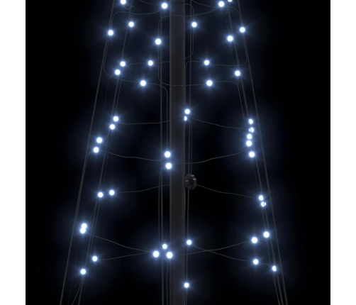 Led Ziemassvētku Koks Su 390 Led Vēsi Balts 250 Cm Dzelzs Vidaxl