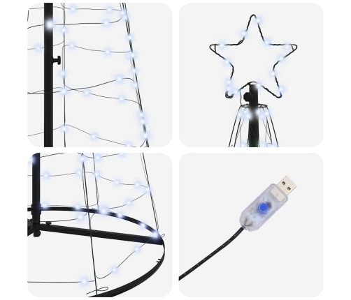 Led Ziemassvētku Koks Su 800 Led Vēsi Balts 400 Cm Dzelzs Vidaxl