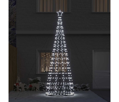 Led Ziemassvētku Koks Su 800 Led Vēsi Balts 400 Cm Dzelzs Vidaxl