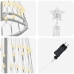 Led Ziemassvētku Koks Silti Balts 138.5 X 138.5 X 399 Cm Metāla Vidaxl