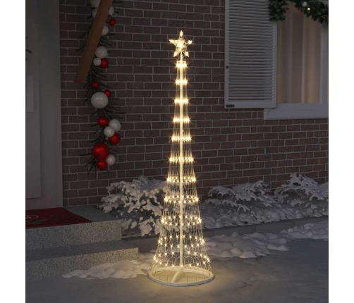 Led Ziemassvētku Koks Silti Balts 138.5 X 138.5 X 399 Cm Metāla Vidaxl