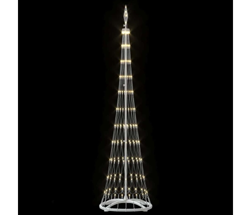 Led Ziemassvētku Koks Silti Balts 138.5 X 138.5 X 399 Cm Metāla Vidaxl
