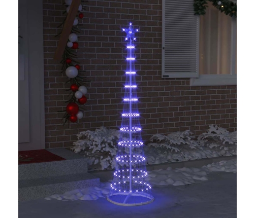 Led Ziemassvētku Koks Zila 138.5 X 138.5 X 399 Cm Metāla Vidaxl