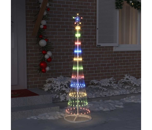 Led Ziemassvētku Koks Daudzkrāsains 138.5 X 138.5 X 399 Cm Vidaxl