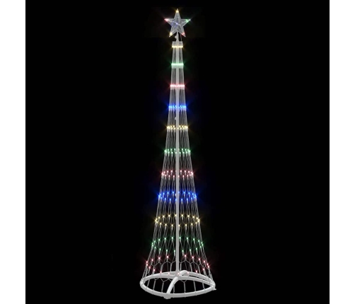 Led Ziemassvētku Koks Daudzkrāsains 138.5 X 138.5 X 399 Cm Vidaxl