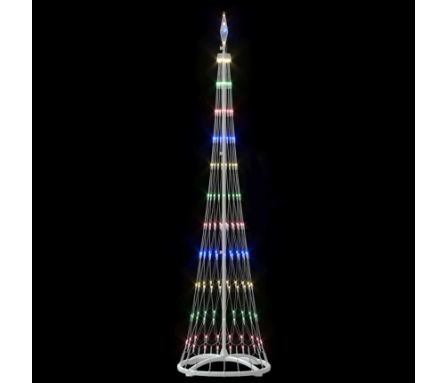 Led Ziemassvētku Koks Daudzkrāsains 138.5 X 138.5 X 399 Cm Vidaxl