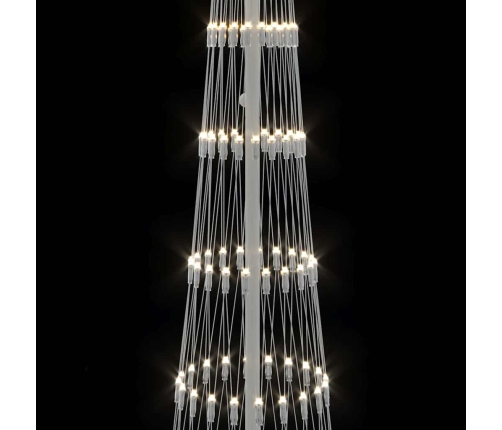 Led Ziemassvētku Koks Silti Balts 138.5 X 138.5 X 399 Cm Metāla Vidaxl