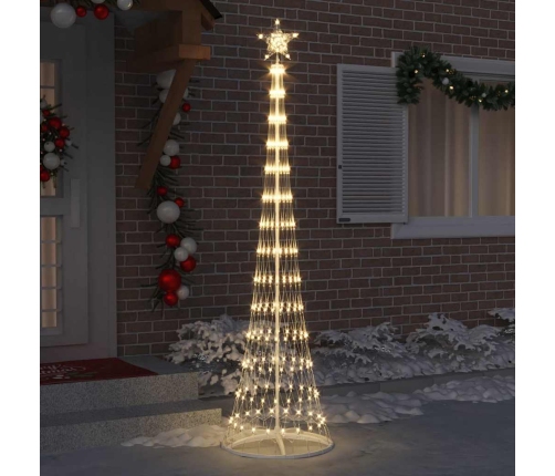 Led Ziemassvētku Koks Silti Balts 138.5 X 138.5 X 399 Cm Metāla Vidaxl